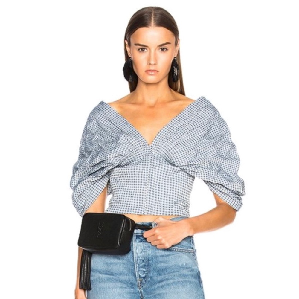 Jonathan Simkahi Gingham Bustier